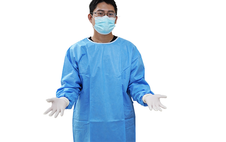 Medical Blue Disposable Sterile SMS Surgical Gown