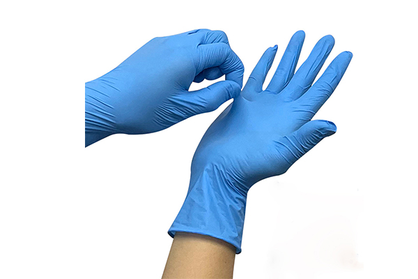 disposable blue nitrile gloves