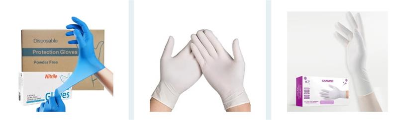 Disposable nitrile gloves, latex gloves, surgical gloves