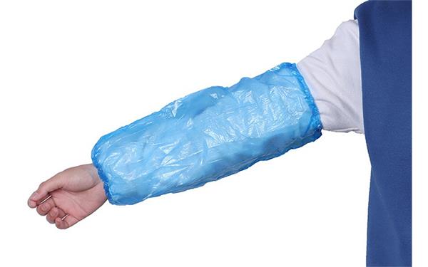 Disposable blue transparent sleeve covers