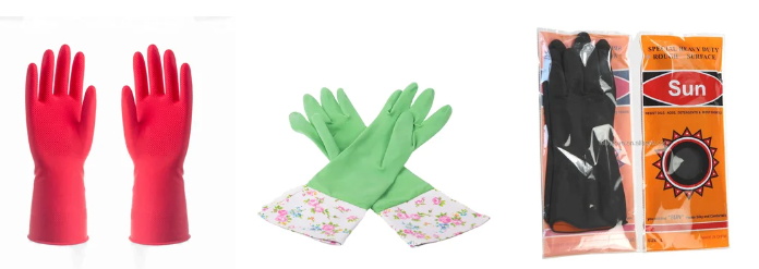 Rubber gloves