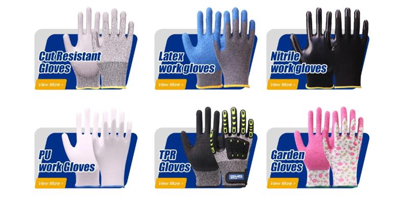 Cut-resistant gloves, coated gloves, work gloves