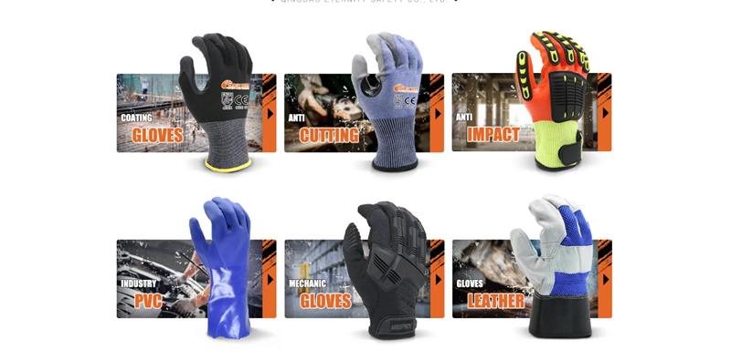 nitrile-coated gloves, Latex Coated Gloves, PVC Coated Gloves, and PU Coated Gloves