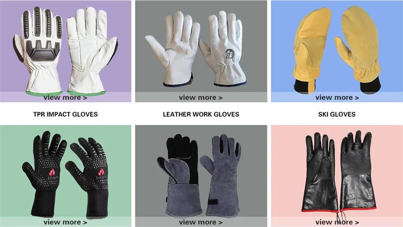 nitrile-coated gloves, Latex Coated Gloves, PVC Coated Gloves, and PU Coated Gloves