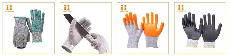 nitrile-coated gloves, Latex Coated Gloves, PVC Coated Gloves, and PU Coated Gloves