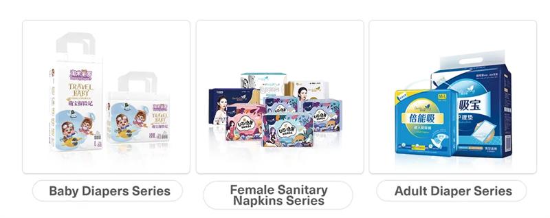 Baby Diapers Series, Female SanitarNapkins Series, Adult Diaper Series