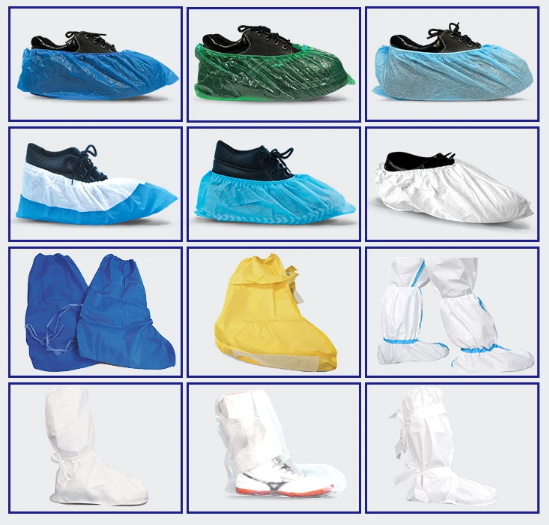 Disposable shoe covers of various styles