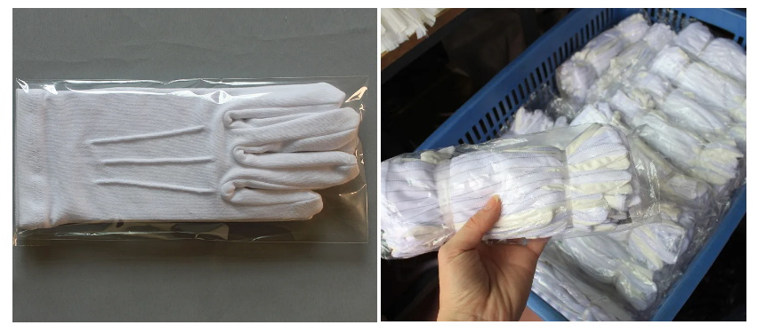 cotton gloves individual package 