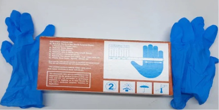 disposable blue nitrile gloves